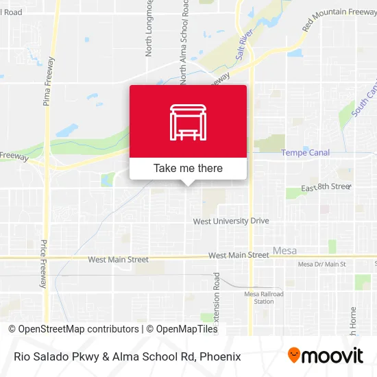 Rio Salado Pkwy & Alma School Rd map