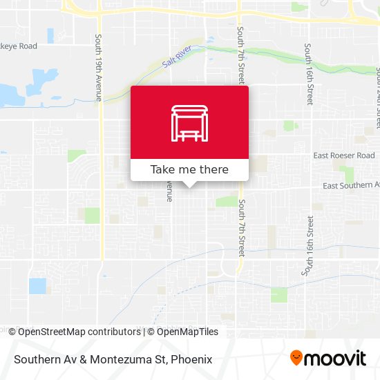 Southern Av & Montezuma St map