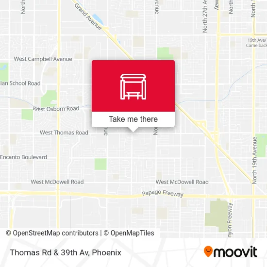 Thomas Rd & 39th Av map