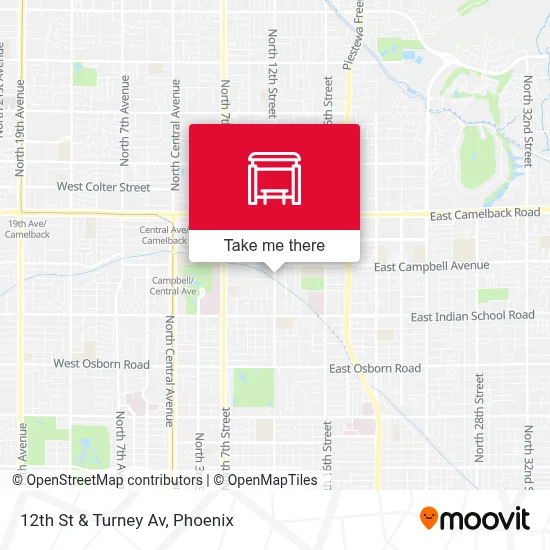 12th St & Turney Av map