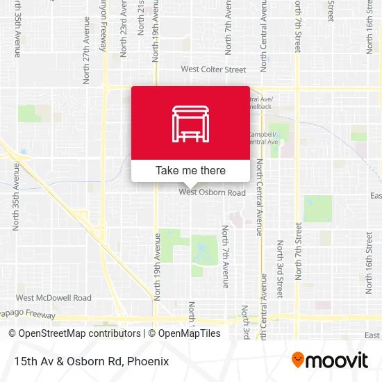 15th Av & Osborn Rd map