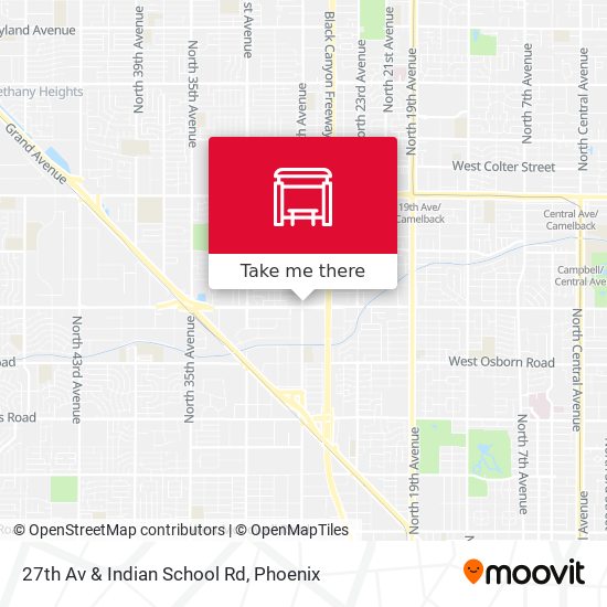 27th Av & Indian School Rd map