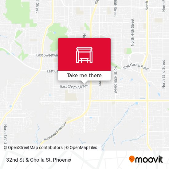 32nd St & Cholla St map