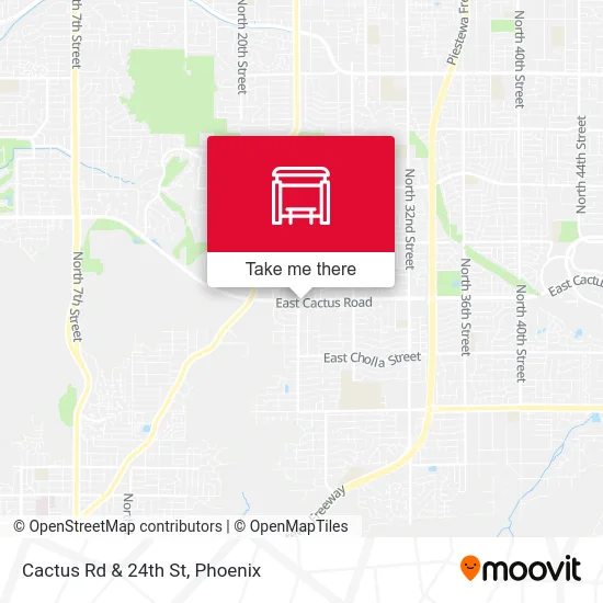 Cactus Rd & 24th St map