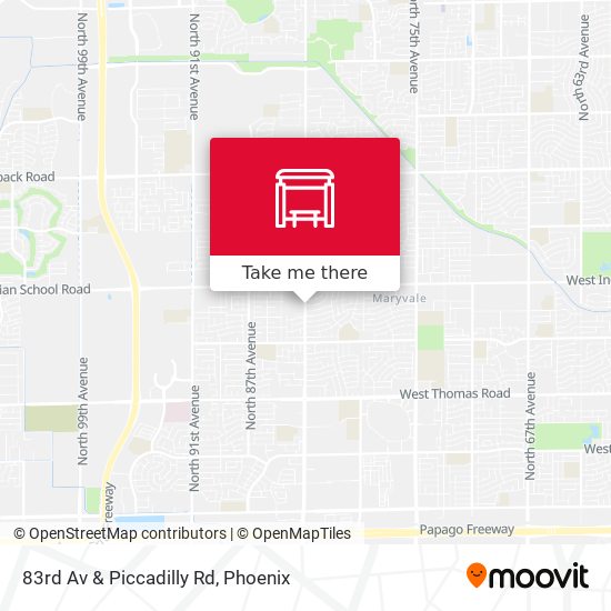 Mapa de 83rd Av & Piccadilly Rd
