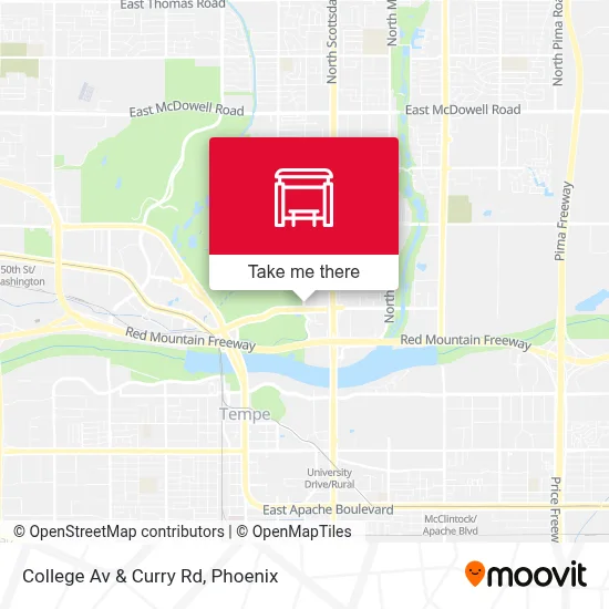 College Av & Curry Rd map