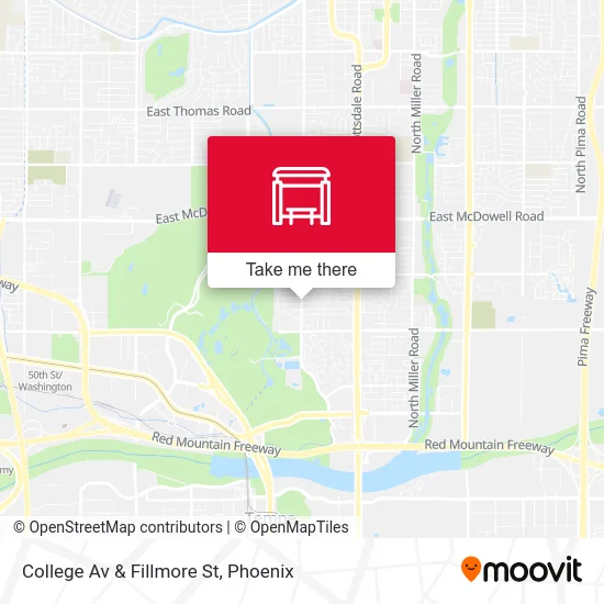 College Av & Fillmore St map