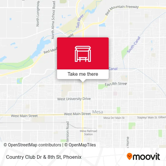 Country Club Dr & 8th St map