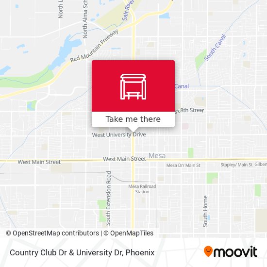 Country Club Dr & University Dr map