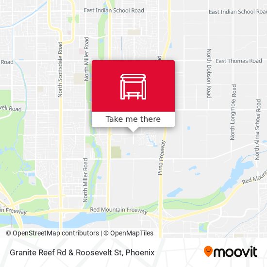 Granite Reef Rd & Roosevelt St map