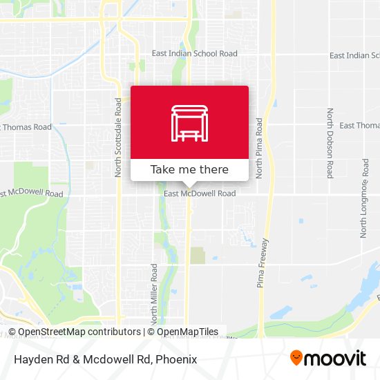 Hayden Rd & Mcdowell Rd map