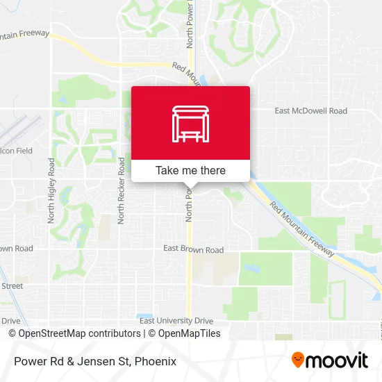 Power Rd & Jensen St map