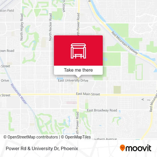 Mapa de Power Rd & University Dr