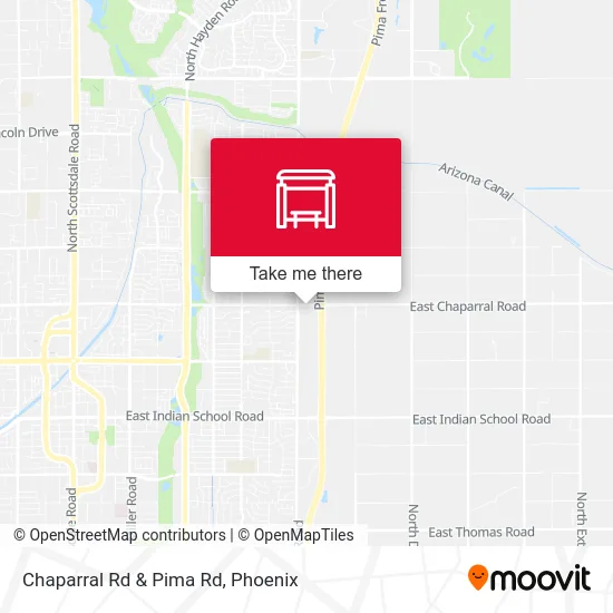 Chaparral Rd & Pima Rd map