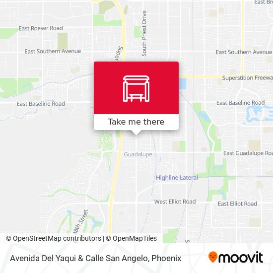 Avenida Del Yaqui & Calle San Angelo map