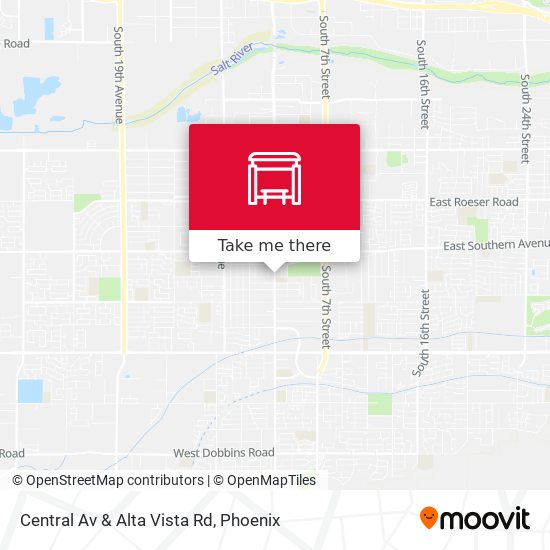 Central Av & Alta Vista Rd map