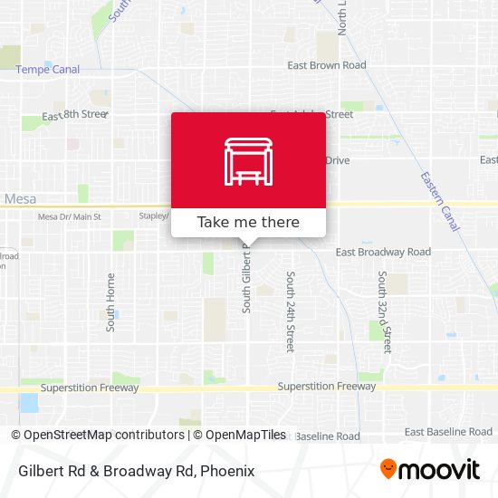 Gilbert Rd & Broadway Rd map