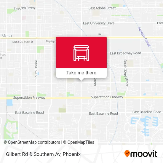 Gilbert Rd & Southern Av map