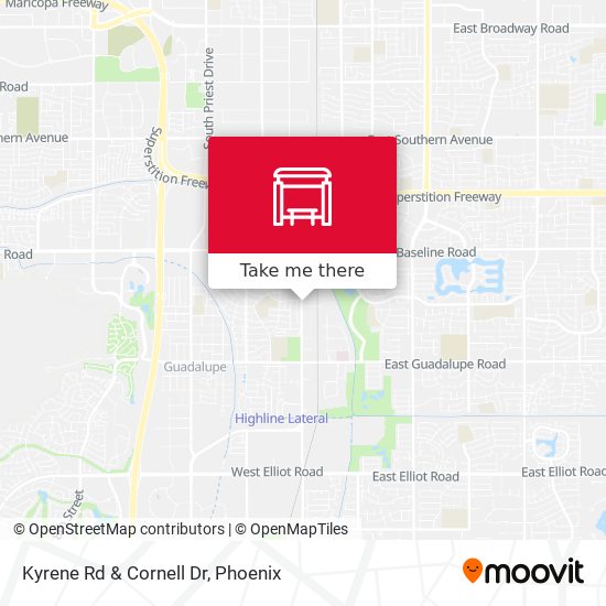 Mapa de Kyrene Rd & Cornell Dr