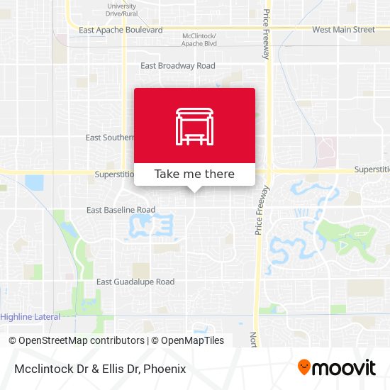 Mcclintock Dr & Ellis Dr map