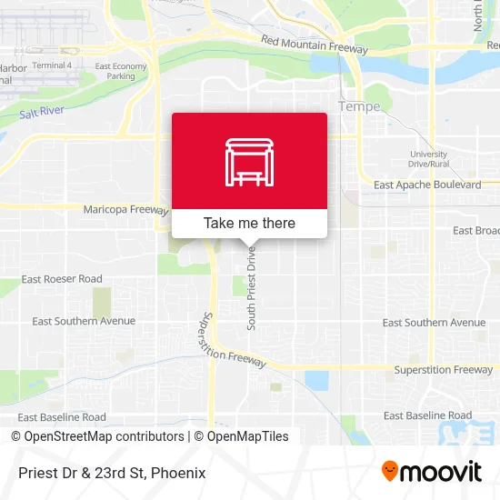 Priest Dr & 23rd St map