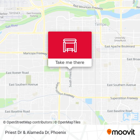 Mapa de Priest Dr & Alameda Dr
