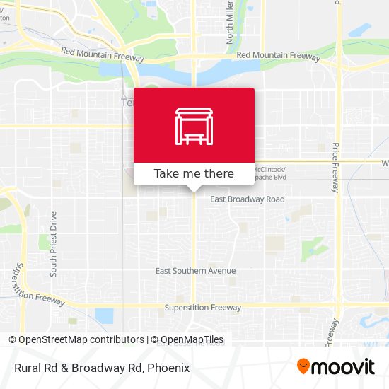 Rural Rd & Broadway Rd map