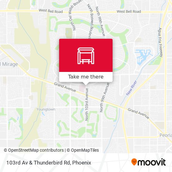 103rd Av & Thunderbird Rd map