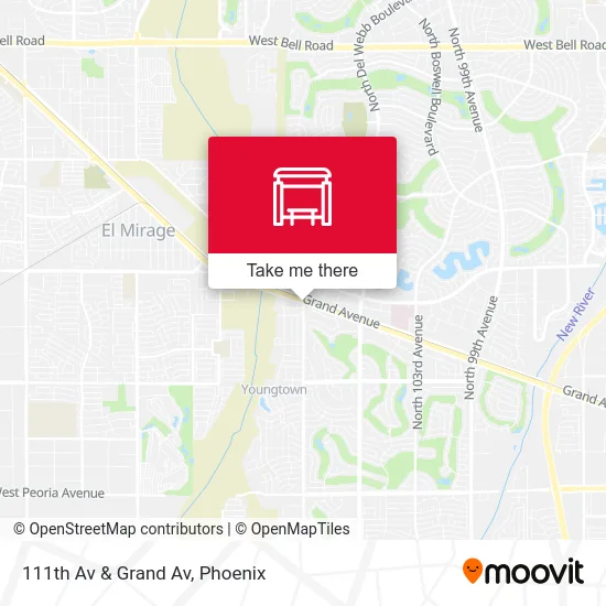 111th Av & Grand Av map