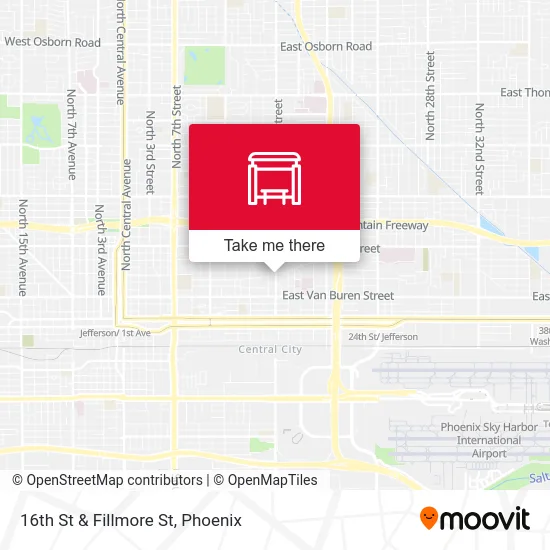 16th St & Fillmore St map