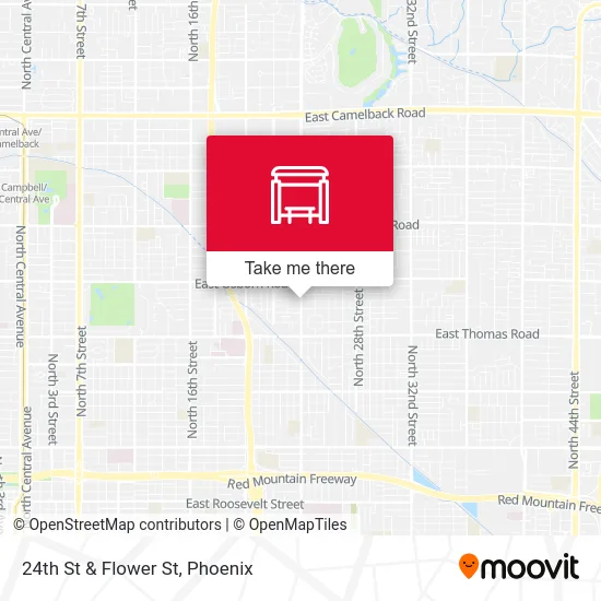 24th St & Flower St map