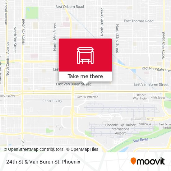 24th St & Van Buren St map