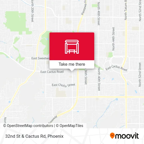 32nd St & Cactus Rd map