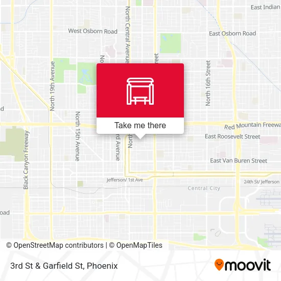 3rd St & Garfield St map