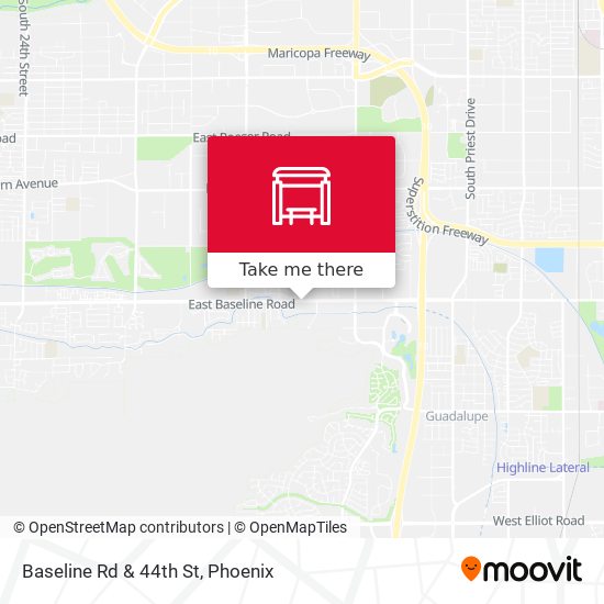 Baseline Rd & 44th St map