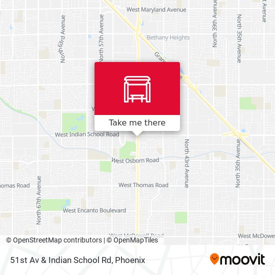51st Av & Indian School Rd map