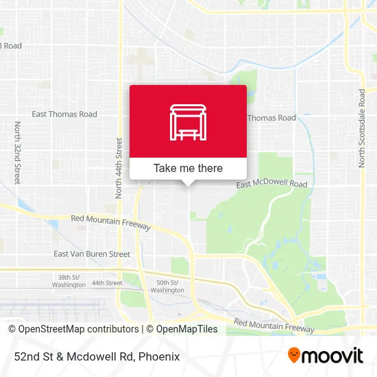 52nd St & Mcdowell Rd map