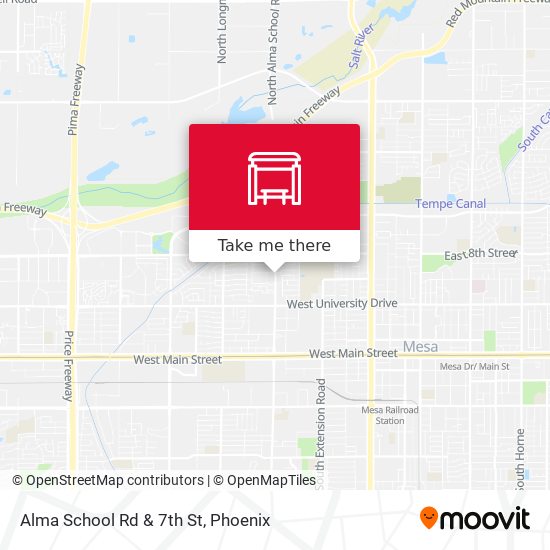 Mapa de Alma School Rd & 7th St