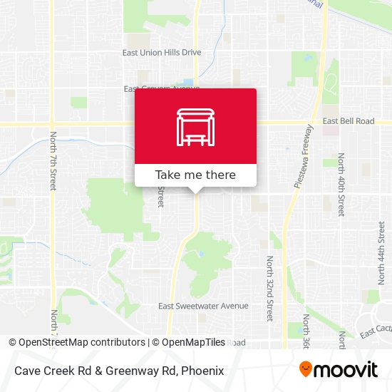 Cave Creek Rd & Greenway Rd map