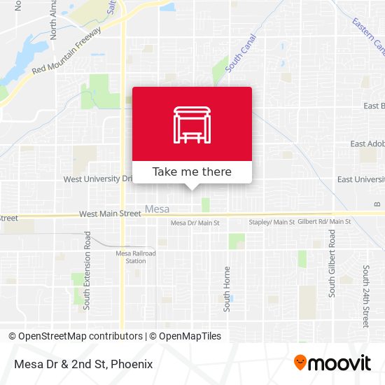 Mesa Dr & 2nd St map