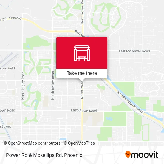 Power Rd & Mckellips Rd map