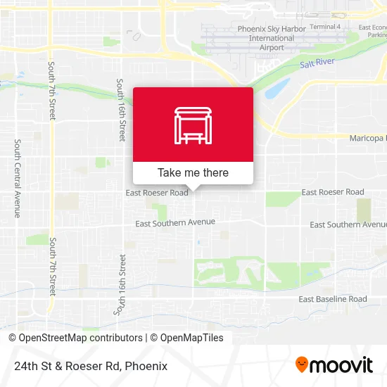 24th St & Roeser Rd map
