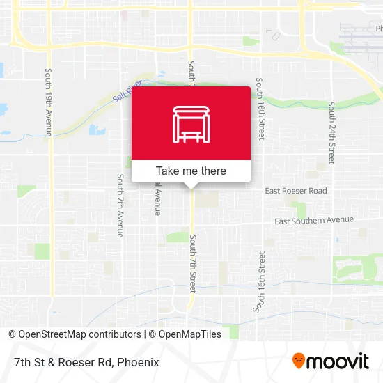 7th St & Roeser Rd map