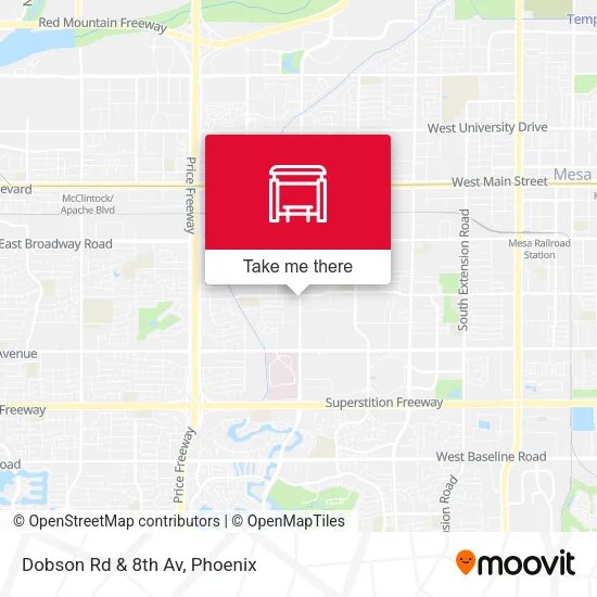 Dobson Rd & 8th Av map