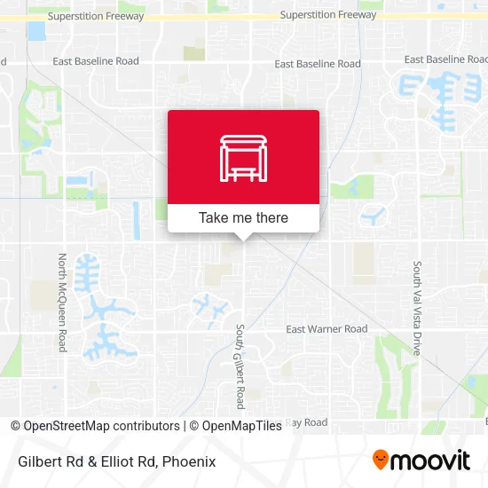 Gilbert Rd & Elliot Rd map