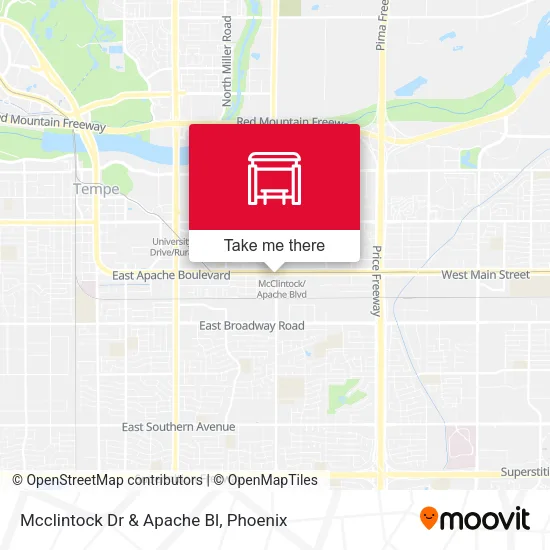 Mapa de Mcclintock Dr & Apache Bl