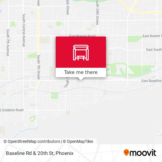 Baseline Rd & 20th St map