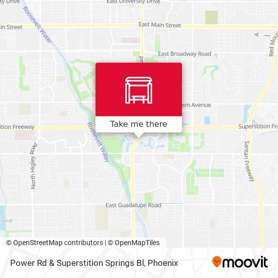 Power Rd & Superstition Springs Bl map