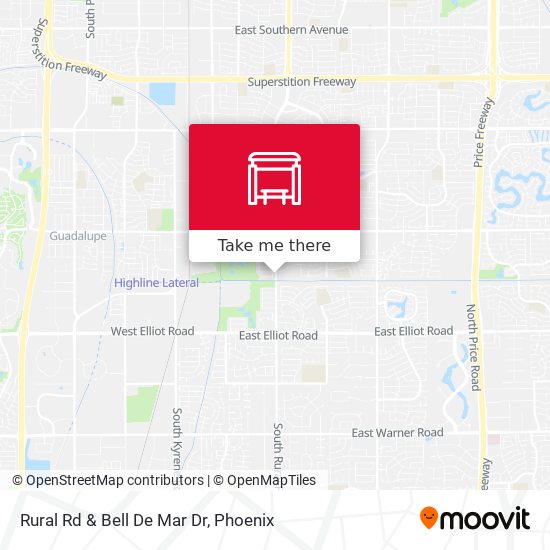 Rural Rd & Bell De Mar Dr map