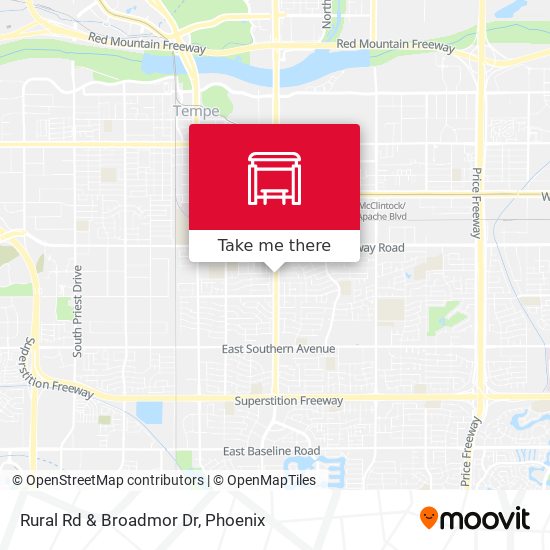 Mapa de Rural Rd & Broadmor Dr